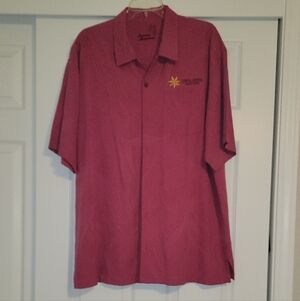 Tommy Bahama, Tobin James Men's Maroon Short Sleeve Shirt